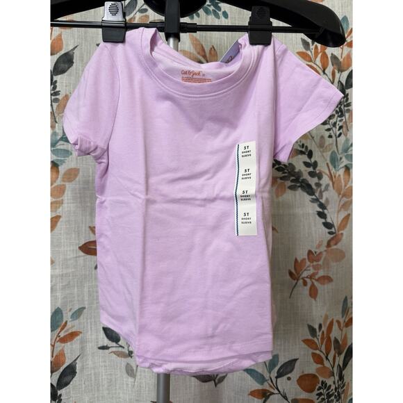 Cat & Jack Other - Cat & Jack Toddler Girls' Solid Knit Short Sleeve T-Shirt Size 5T Light Purple‎